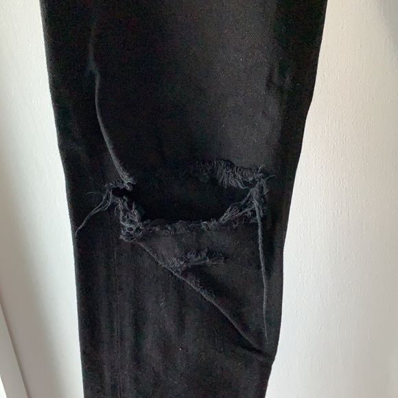 Agolde Jamie High Waist Classic Black Jeans 24 - Picture 6 of 12